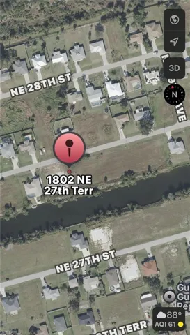 Aerial map of property and surrounding area
