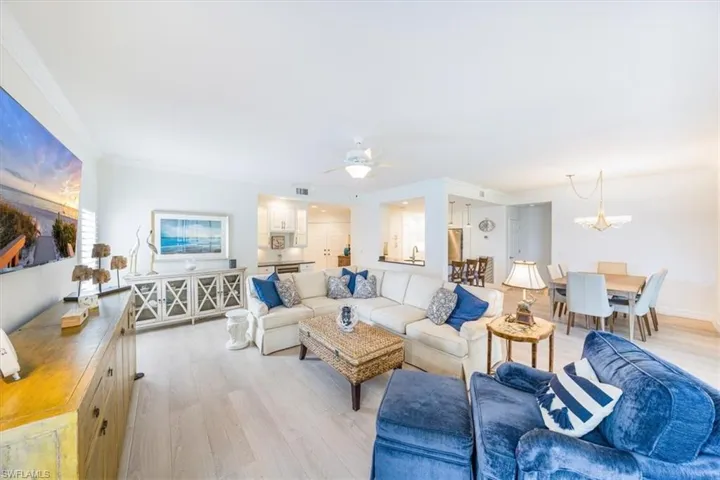 Expansive view of Main Living Dining area
