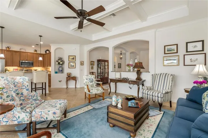 Family room is open to kitchen