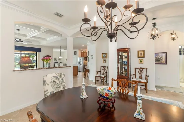 Large dining room for entertaining
