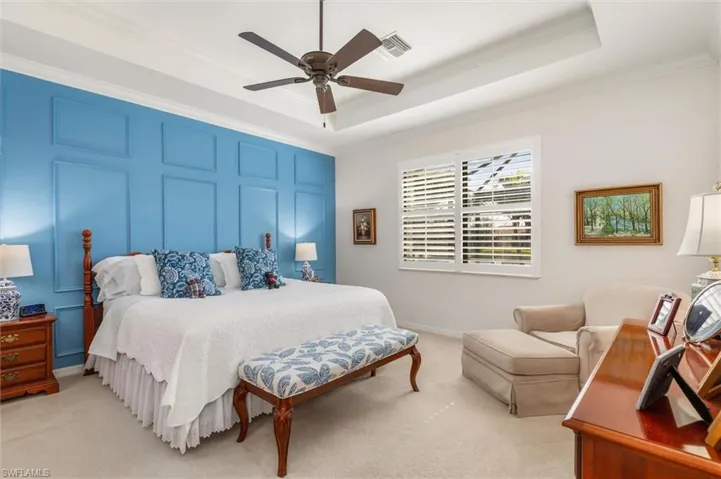 Feature accent wall in master bedroom