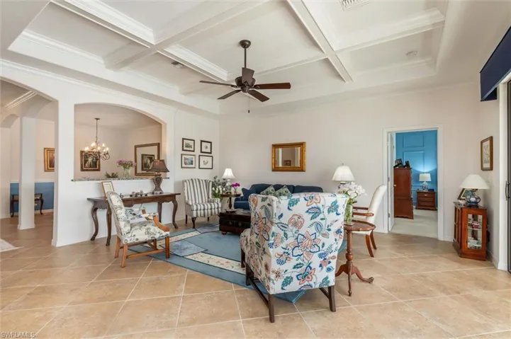 Tiled floor and lots of natural light
