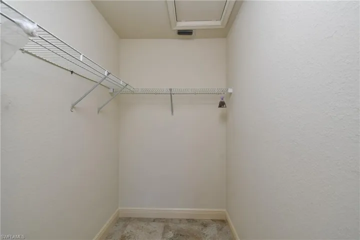View of walk in closet