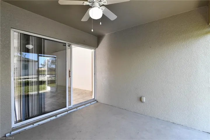 View of patio / terrace featuring a ceiling fan