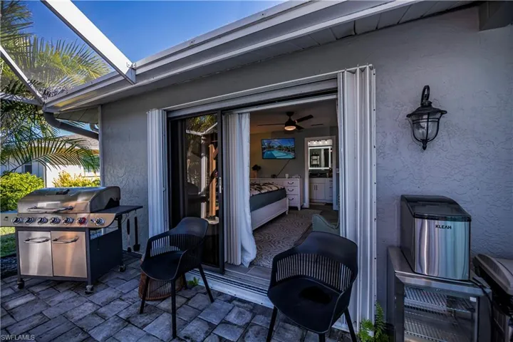Sliding glass doors from 2nd master suite