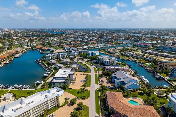 Drone / aerial view of a large body of water