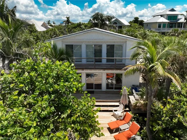 View of front of home with a deck