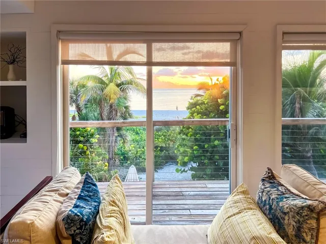 Doorway featuring a water view