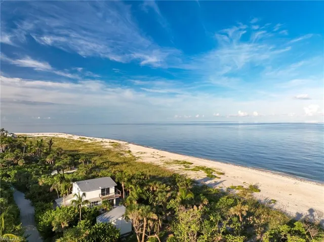 Property view of water with a view of the beach