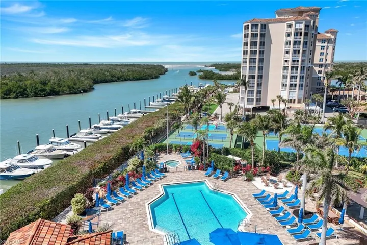 View east to west over Club pool to Residence III.