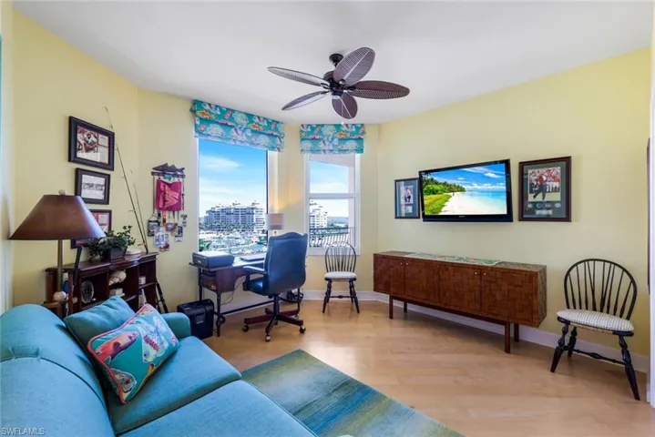 Lovely office or entertainment area w/great custom closet.