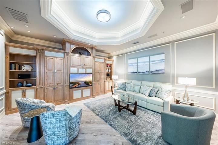 comfortable and cozy media room