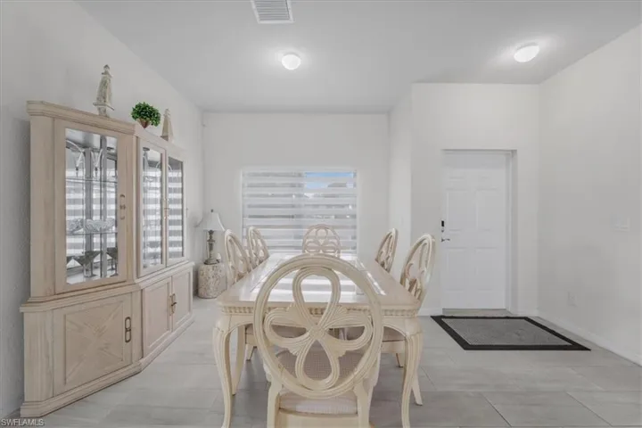 Dining space featuring baseboards