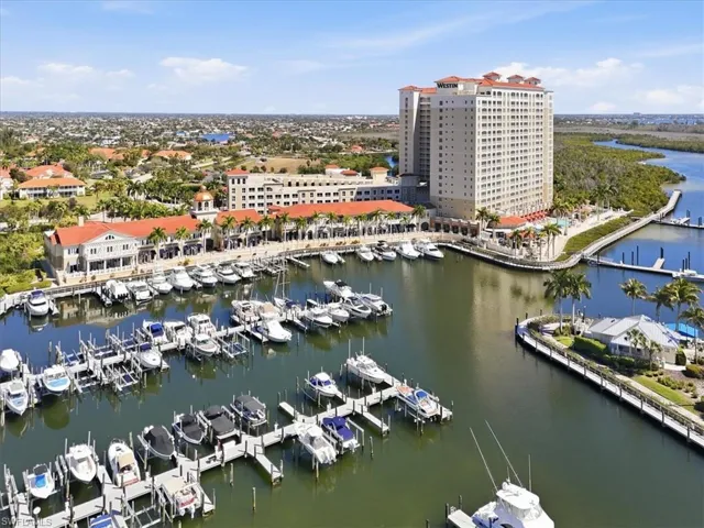 Aerial View Of Tarpon Pointe and Marina.