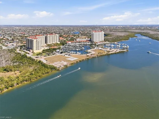 View of urban area with a nearby body of water