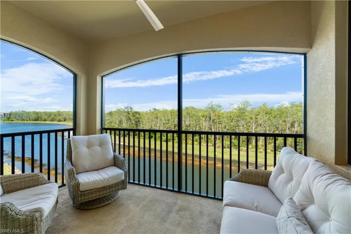 Patio featuring a water view