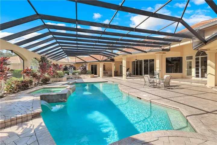 Pool view from primary suite