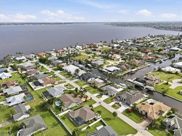 Waterfront community featuring homes with private docks and canal access