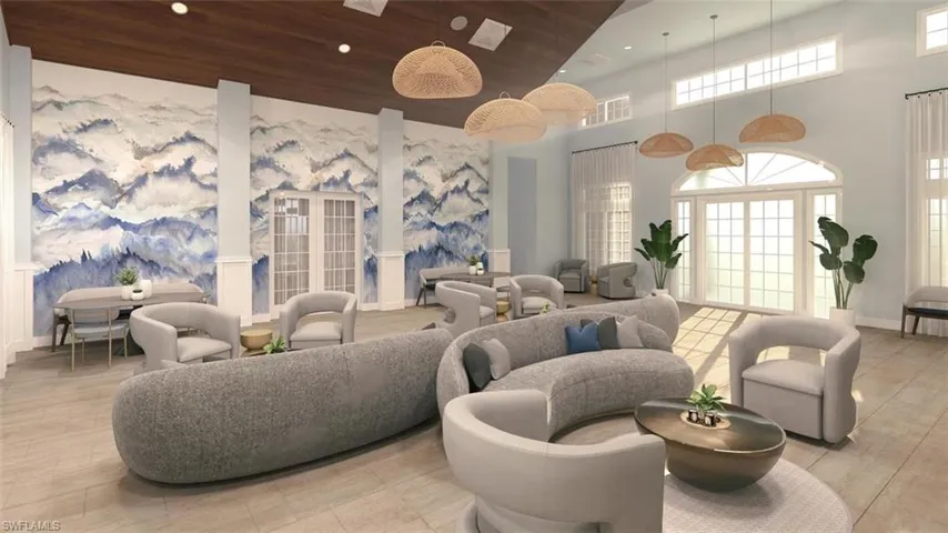 New Clubhouse renovation (rendering) with an estimated completion of March '26