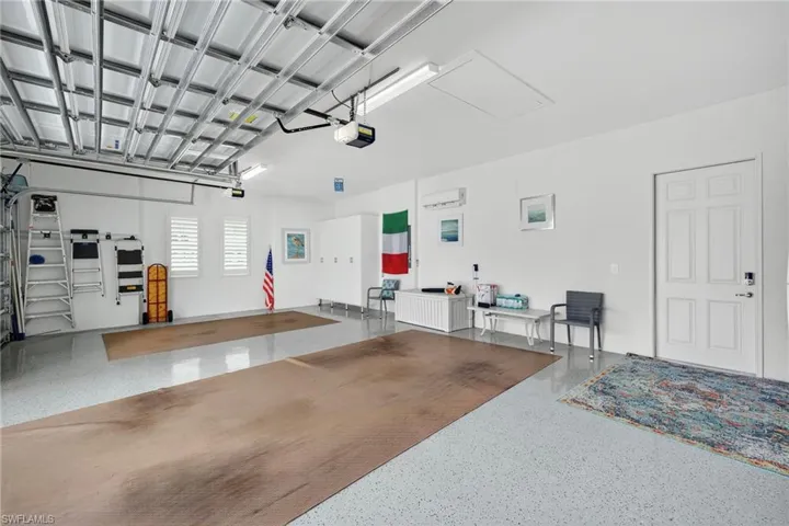 3 Car epoxied garage with A/C