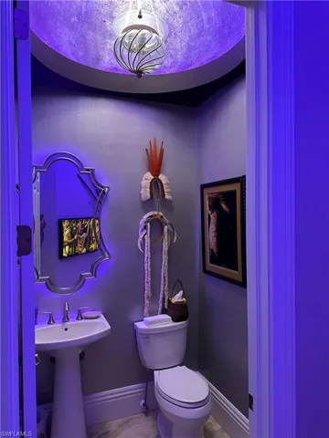 located next to the kitchen and dining room an amazing powder bath - hard to photograph but easy to appreciate on you visit.