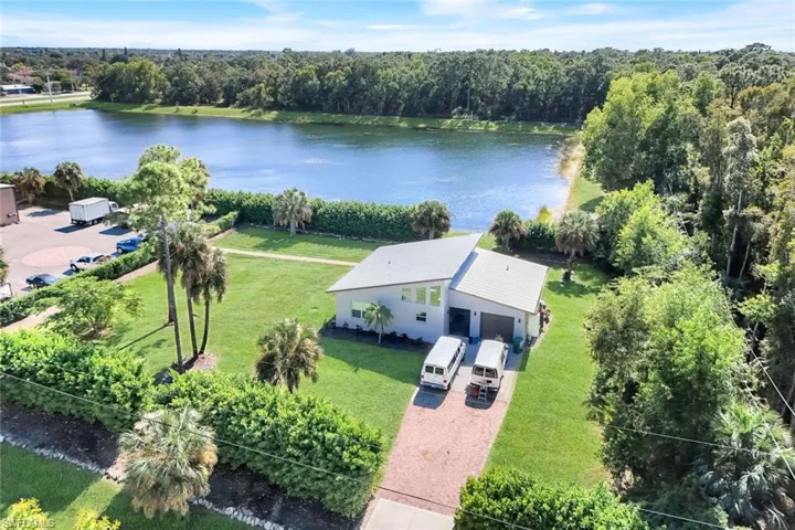 Second home home on property with lake view