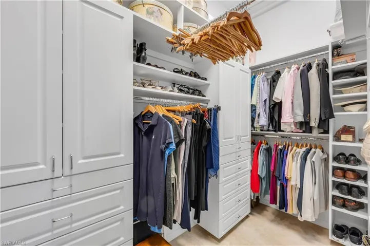 View of spacious closet
