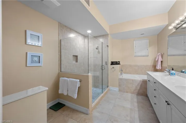 Primary Bath with Tub and Walk-in Shower