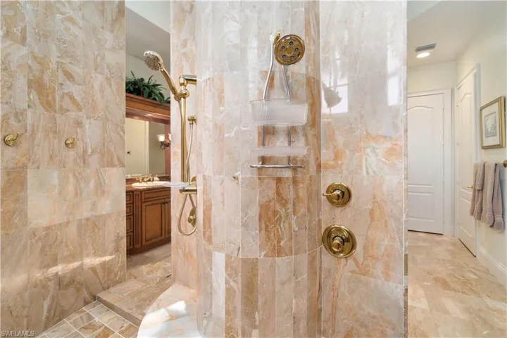 Walk around shower