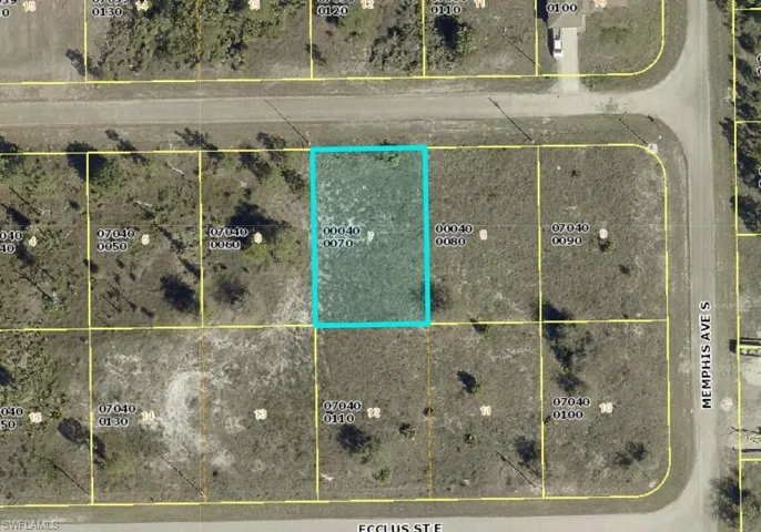 Map of property location with property boundaries highlighted