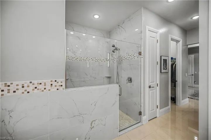 Huge walk- in shower