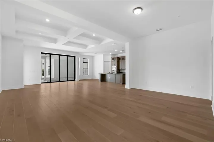 Great Room with 13'' Coffered Ceiling