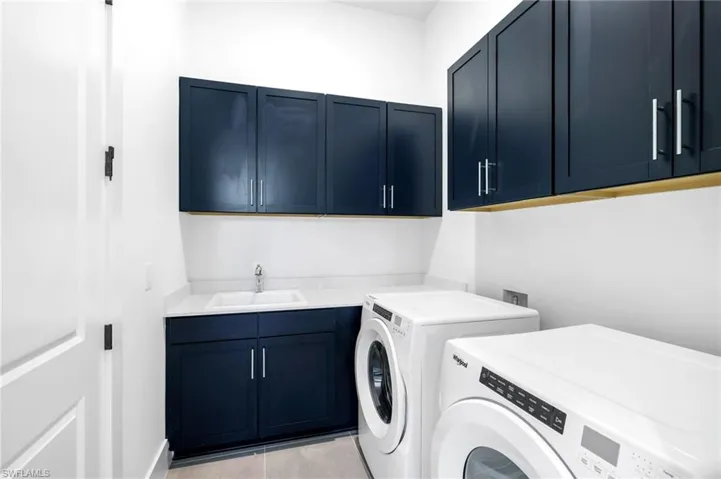 Separate Laundry Room with sink and storage