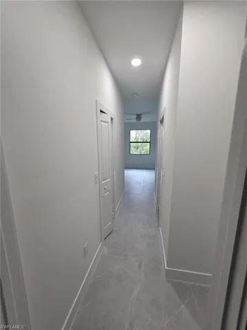 Corridor with baseboards
