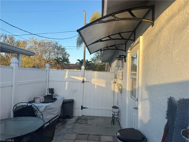 View of patio / terrace featuring a gate
