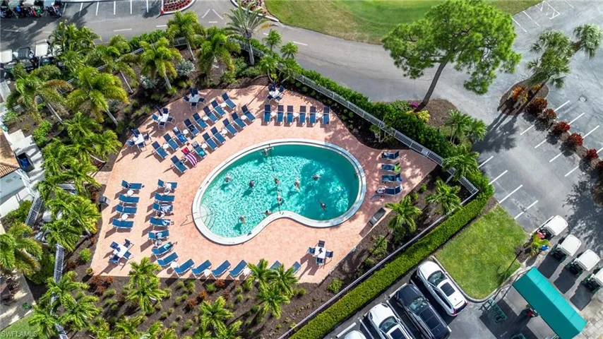 Aerial view of the community pool