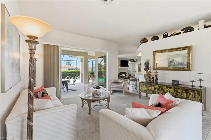 View of carpeted living room