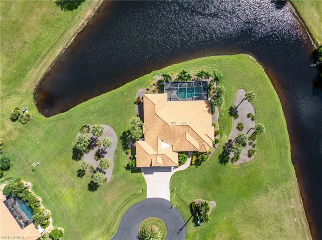 Bird's eye view of a large body of water