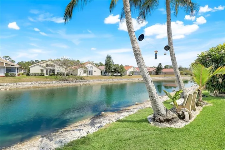 Water view with a residential view