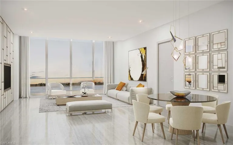 Living room with expansive windows