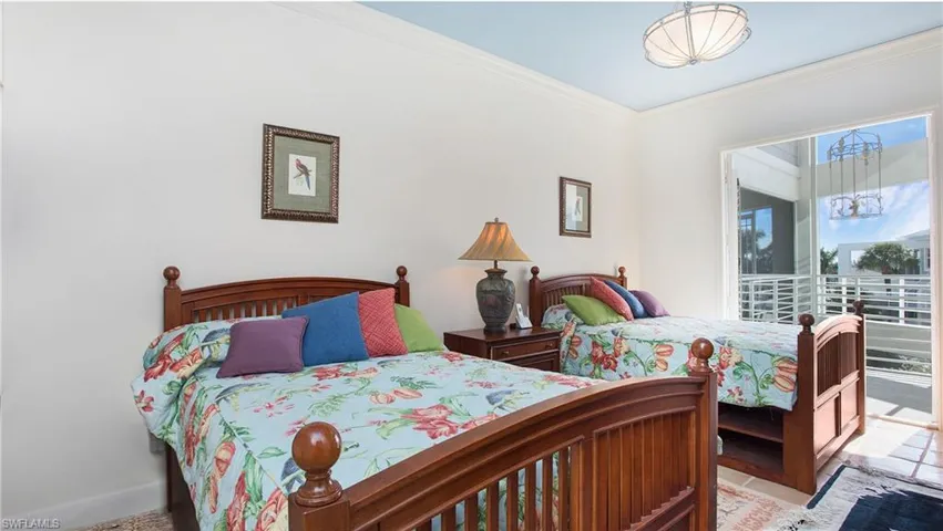 Bedroom with crown molding