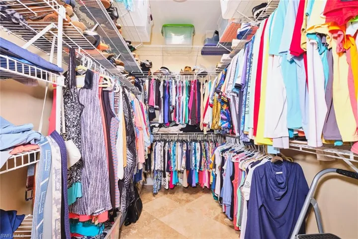 View of walk in closet