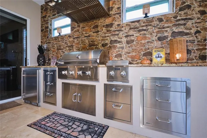 View of patio / terrace featuring exterior kitchen