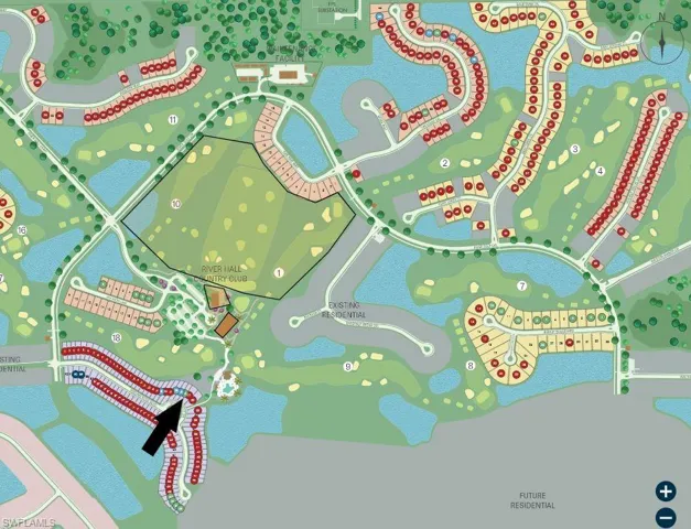 Site map: Lot 3019 - Cul-de-sac with golf course view