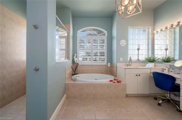 Primary Bathroom with Tub and separate Shower