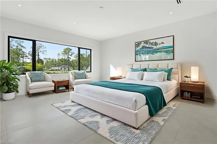 Bedroom featuring recessed lighting