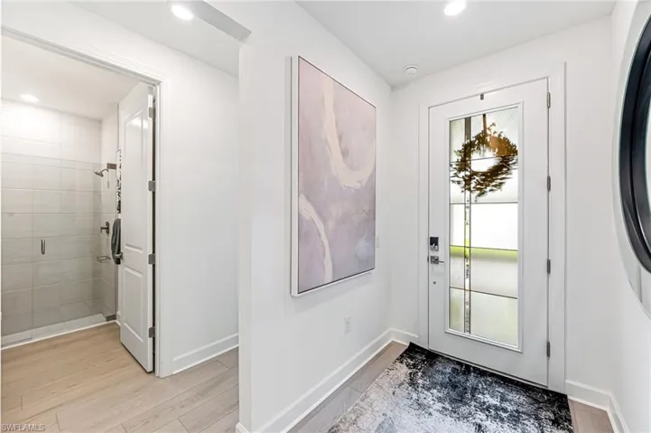 Entryway featuring light hardwood / wood-style floors