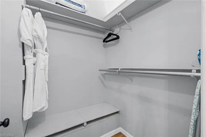 View of walk in closet