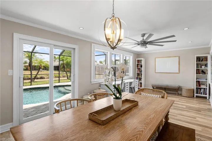 Dining area, Flex Space and sliders to lanai