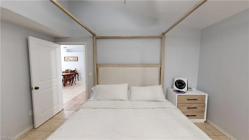 Tiled master bedroom